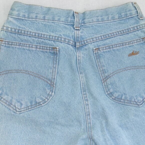 Vintage 80s Chic Jeans Light Wash Denim 5-Pocket Sz 8 Tall - Picture 7 of 7